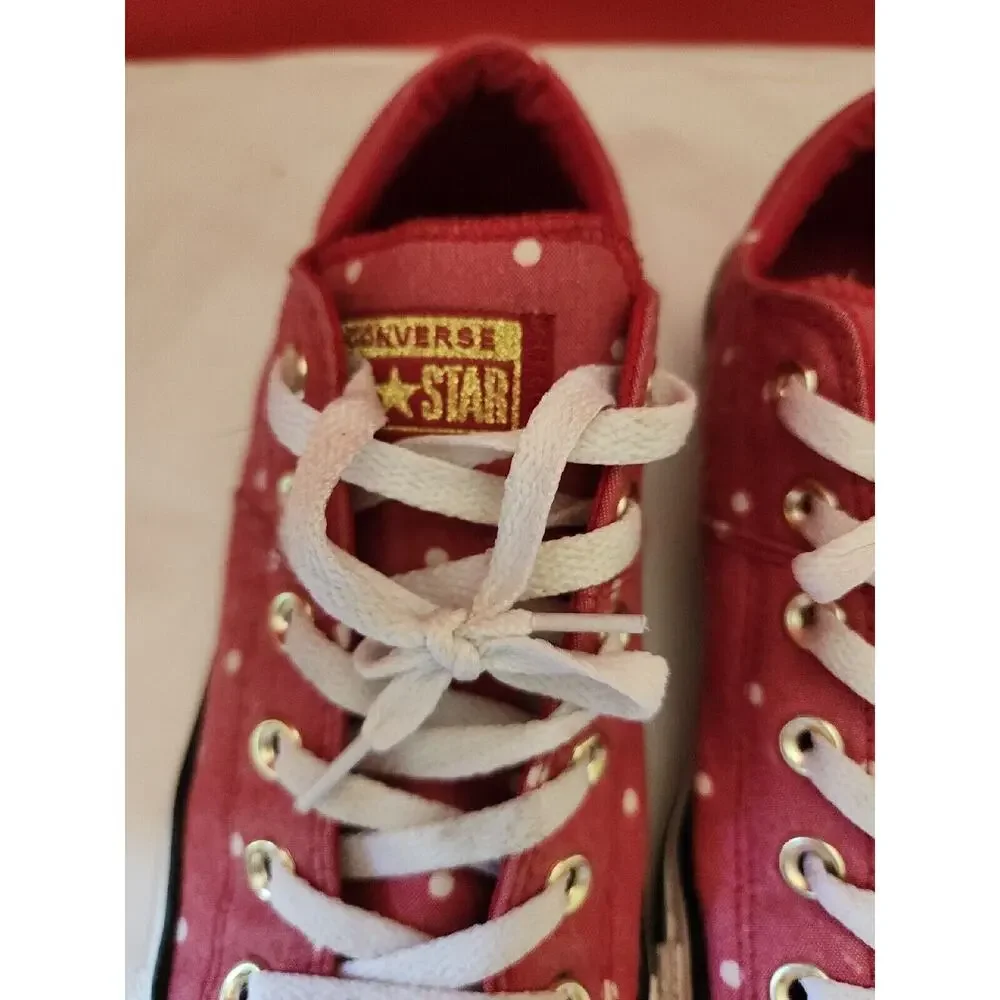 Converse Allstars Shoes Gym Red Gold White 560690C Womens 10 Fast Ship